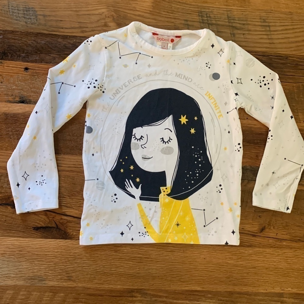 Boboli Long Sleeve Space T-Shirt sz 4